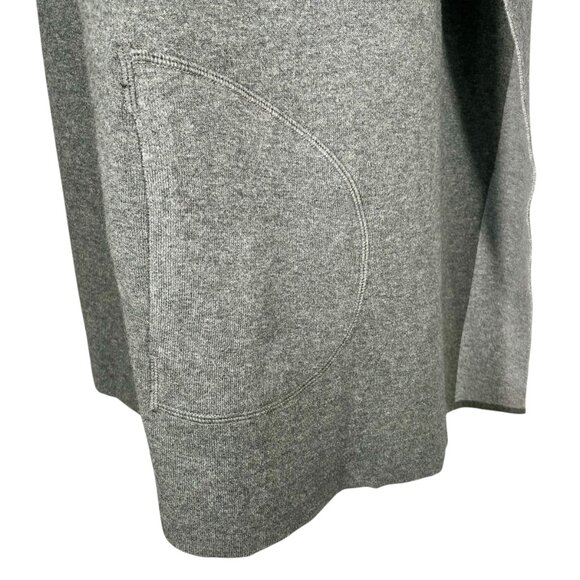 Reversible Drape-Front Cardigan Coat Charcoal & Light Gray Knit NWOT Boutique XL - Picture 8 of 11